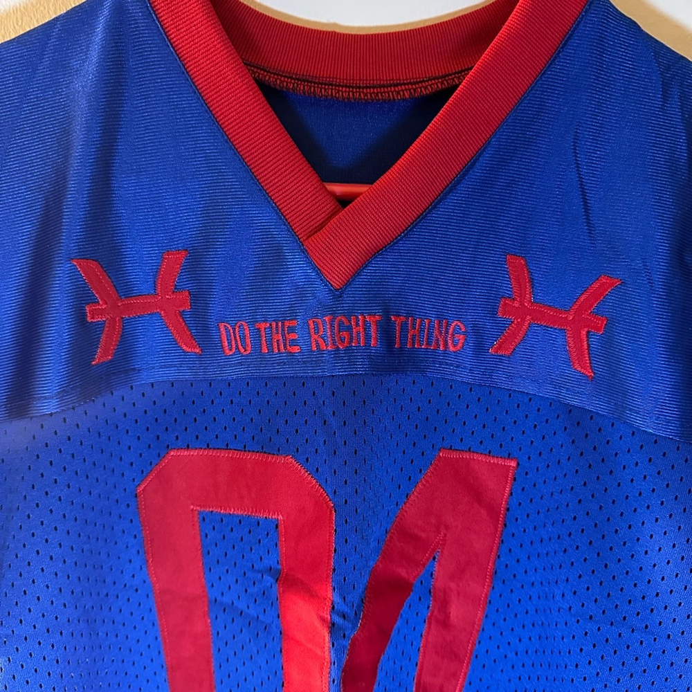 Men's Unbranded Jersey Size medium Blue and Red - Picture 2 of 4